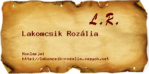 Lakomcsik Rozália névjegykártya