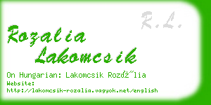 rozalia lakomcsik business card